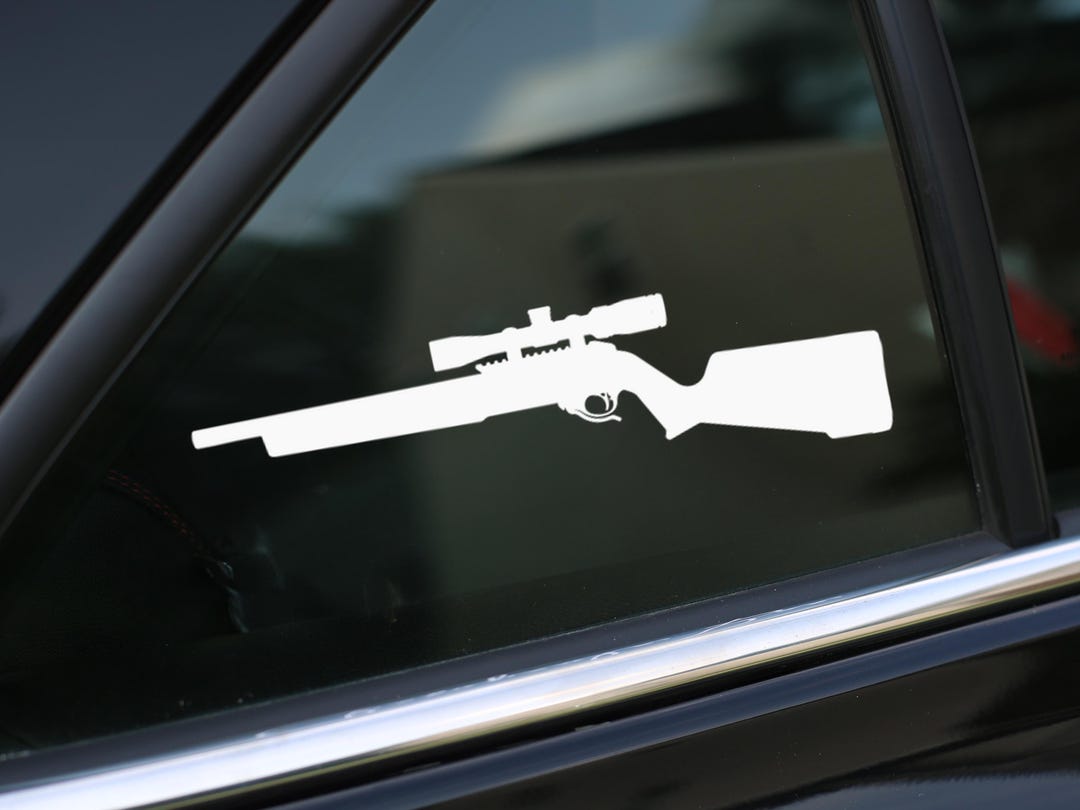 Rifle Decal, Hunting Decal Sticker for Car, Laptop or Wall, Vinyl Gift ...