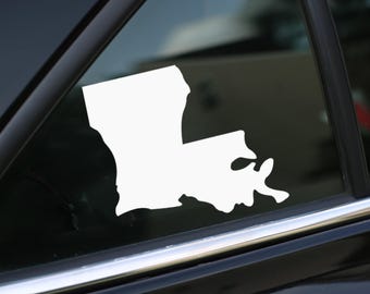 Louisiana State Decal, Louisiana Vinyl Decal Sticker for Car, Laptop or Wall, Louisiana Gift