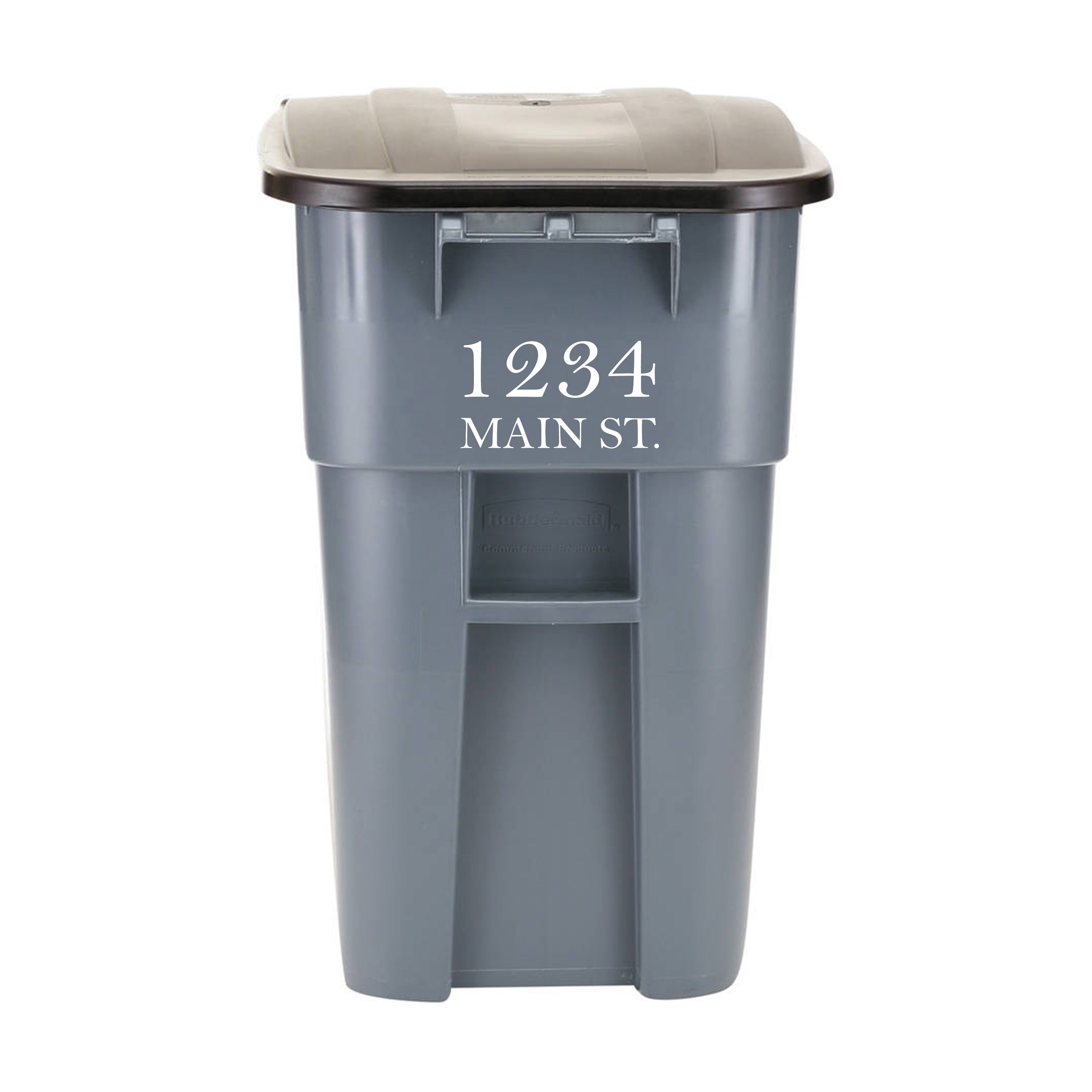 Custom Trash Can Decal Address Decal Personalized Decal Etsy