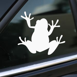Frog Decal, Sticker for Car, Laptop or Wall, Vinyl Gift, Frog Gift
