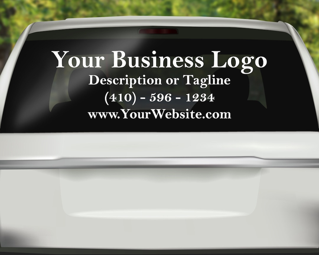 Custom Decal, Business Decal, Car Business Decal, Car Decal, Business Advertising, Business