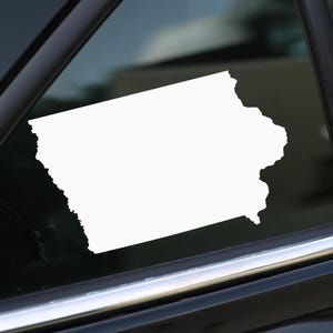 Iowa State Decal, Iowa Vinyl Decal Sticker for Car, Laptop or Wall, Iowa Gift