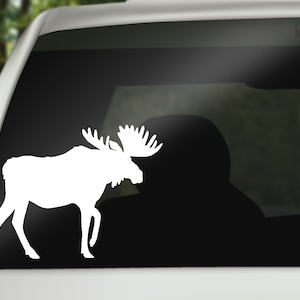 Moose Decal, Sticker for Car, Laptop or Wall, Vinyl Gift, Moose Gift