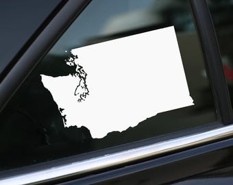 Washington State Decal, Washington Vinyl Decal Sticker for Car, Laptop or Wall, Washington Gift