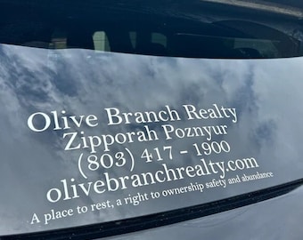 Realtor Decal, Business Decal, Car Business Decal, Car Decal, Realtor Advertising, Realtor Marketing, Small Business, Window Decal