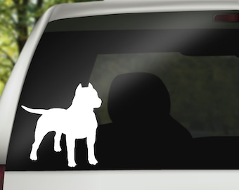 Dog Decal, Pitbull Decal Sticker for Car, Laptop or Wall, Vinyl Gift, Dog Gift