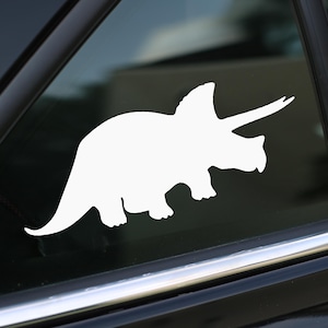 Triceratops Decal, Dinosaur Decal, Sticker for Car, Laptop or Wall, Vinyl Gift, Dinosaur Gift