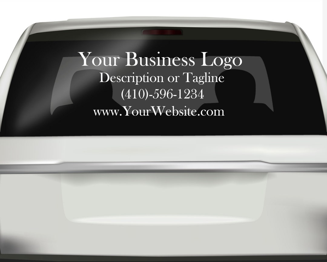 Custom Decal Business Decal Car Business Decal Car Decal Etsy