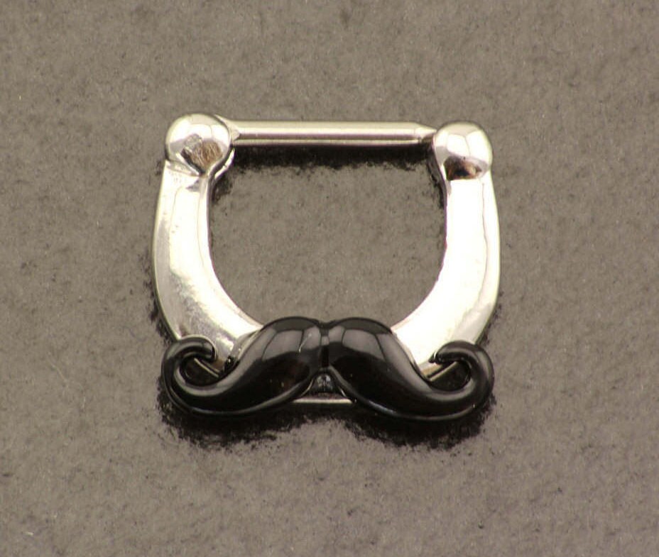 Mustache Septum Ring 16g. Classic Mustache Nose Ring. 316L Etsy