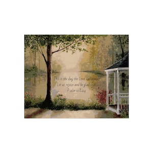 Inspirational Fine Art Posters, Nature Wall Art, Motivational Decor, Gift for Home, Uplifting Art for Living Room, Psalm 118:24