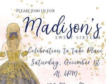 debut invitation etsy