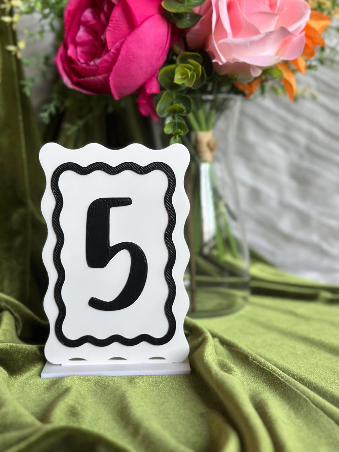 Wavy Table Numbers - Etsy