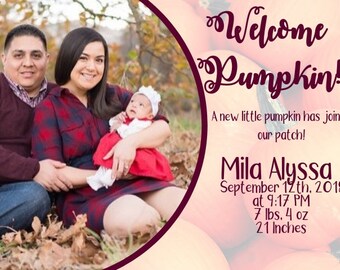 Fall Birth Announcement