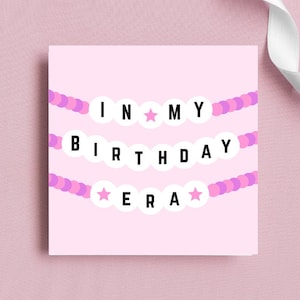 Etiqueta de regalo o recuerdo de fiesta de In My Birthday Era - Tarjeta de etiqueta de regalo de fiesta de cumpleaños de Par-Tay - Descarga digital instantánea imprimible