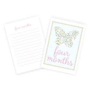 Cartes jalon aquarelle papillon floral | FICHIER NUMÉRIQUE UNIQUEMENT