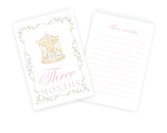 Watercolor Girly Milestone Cards