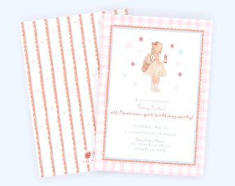 Invito di compleanno rosa All American Girl