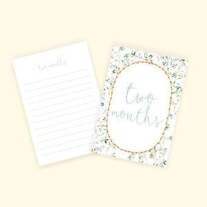 Cartes jalon aquarelle magnolia | FICHIER NUMÉRIQUE UNIQUEMENT