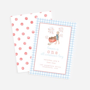 All American Boy Birthday Invitation