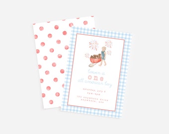 All American Boy Birthday Invitation