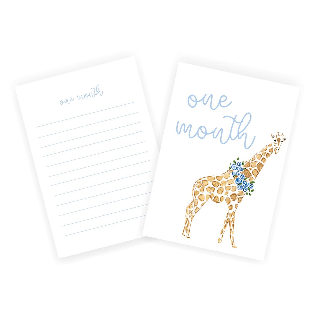 Watercolor Animals Milestone Cards | Gender Neutral - Etsy