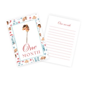 Cartes d'étape aquarelle western Howdy Partner pour bébés garçons | FICHIER NUMÉRIQUE UNIQUEMENT