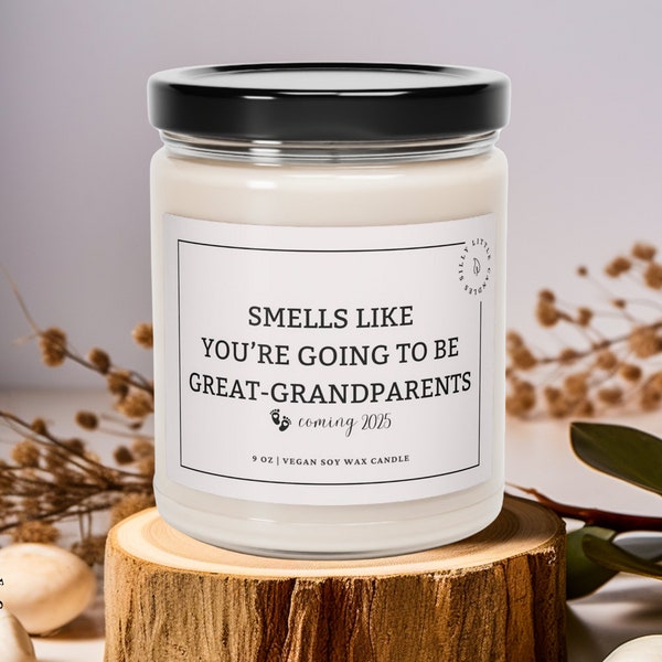 Smells Like You're Going to be Great-Grandparents, Funny Pregnancy Announcement Candle, Baby Announcement, Pregnancy Reveal Scented Candle