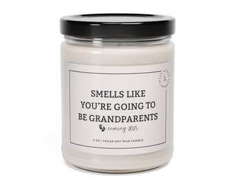 Smells Like Candle, Grandparents, Pregnancy Announcement, Baby Announcement, Funny Vegan Candle, Pregnancy Reveal, Scented Candle