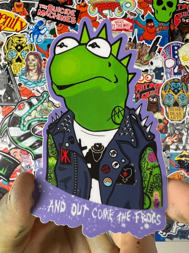 And Out Come the Frogs Sticker - Etsy