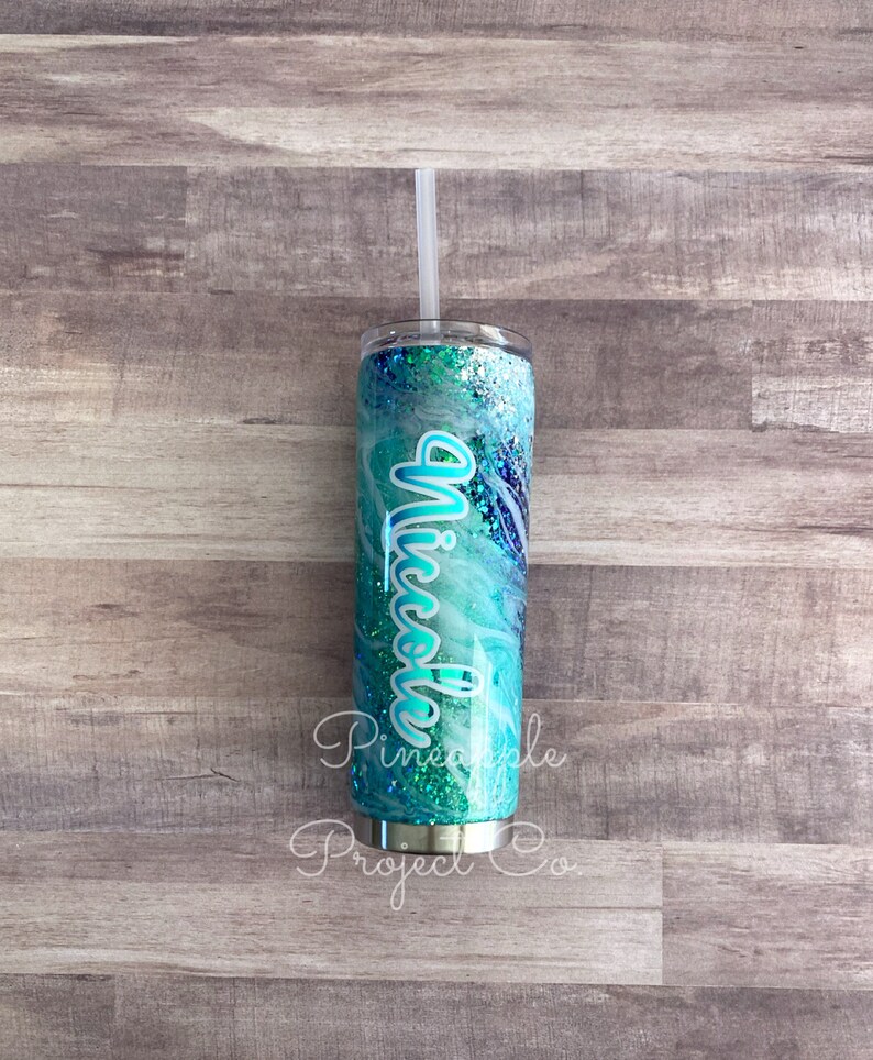 Teal Glitter TumblerYeti TumblerMilky Way Galaxy Etsy