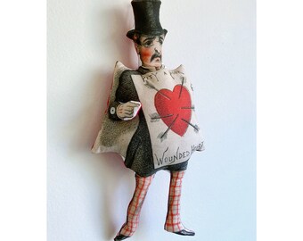 Heartbroken Gentleman Doll: Sad Victorian Man with Top Hat