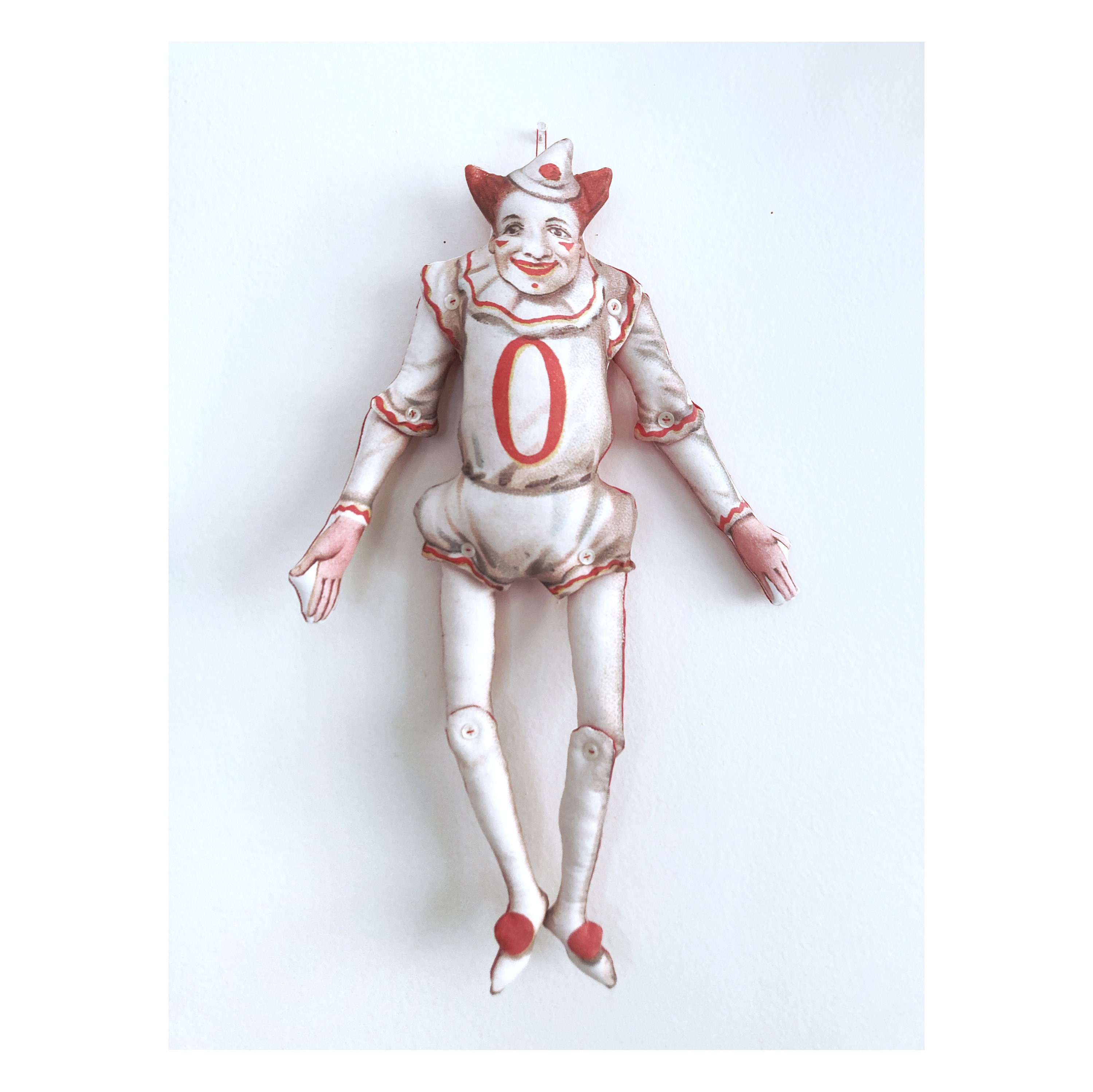 Clown Vintage En Celluloïd – Jouet Cirque Rétro, Personnage En Tissu, D'occasion