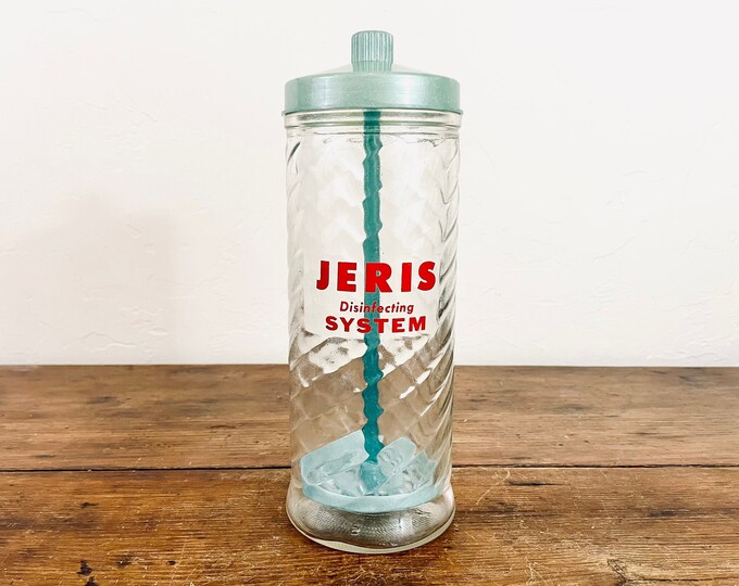 Vintage Jeris Disinfecting System Brush Comb Cleaner / Barber Shop Hair