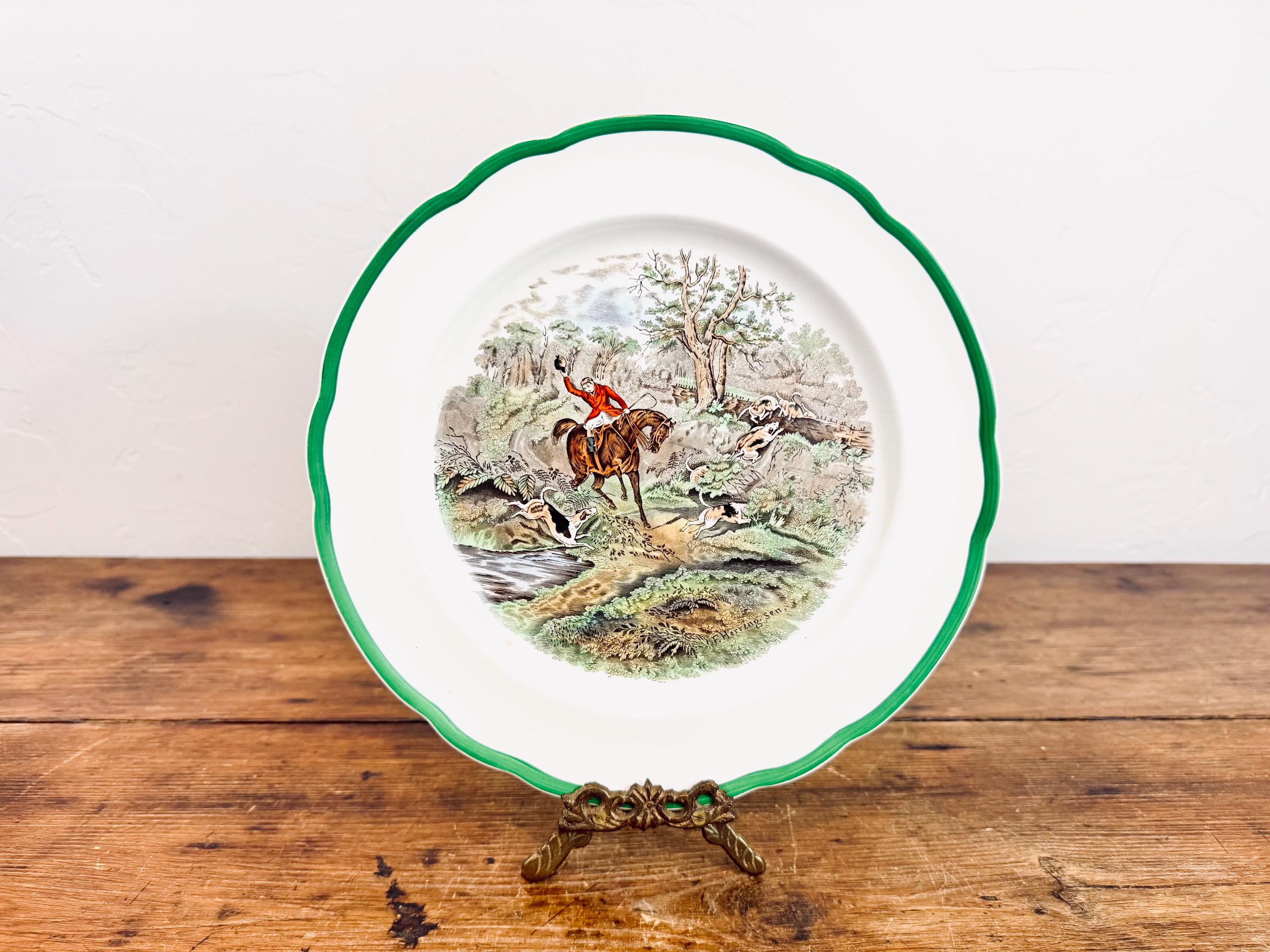 The SPODE スポードTHE HUNTハンティング乗馬プレートお皿セット英国