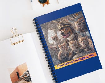 Indigo Hmong Cat Journal: Tribal Skies Spiral Notebook, Gift for Writers