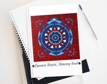 Hmong Mandala Journal: Square Roots Pattern Notebook, 5x7in