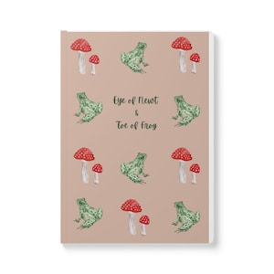 Whimsical Frog Journal - Eye of Newt & Toe of Frog, Nature Lover&#39;s Gift, Eco-Friendly Diary, Cute Note Book, Artsy Stationery, Woodland