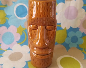 Vintage Tiki Face cup-vase