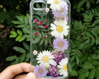 Real pressed flower phone case, iphone 15 14 13 12 mini 11 pro max xr xs x se 7 8 plus case, samsung galaxy s23 s22 s21 s20 fe ultra case