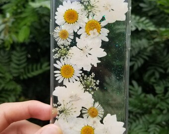 Handmade Pressed Flower phone case,dried flower case, iPhone 6 6s 7 8 Plus case,Samsung galaxy S7 S8 S9 note 8 case,LG G7 case,iPhone x case