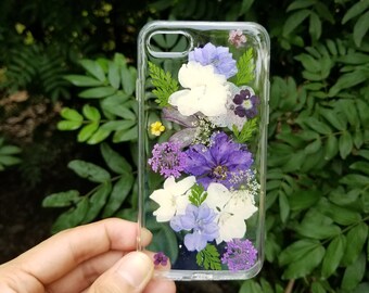 Handmade Pressed Flower phone case,dried flower case, iPhone 6 6s 7 8 Plus case,Samsung galaxy S7 S8 S9 note8 case,LG V30 case,iPhone x case