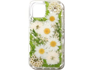 Dried pressed flower phone case, iphone 15 pro max 14 13 12 11 xr xs x se 7 8 plus case, samsung s24 s23 s22 s21 case, google pixel 7 8 case