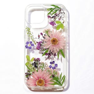Custodia per telefono con fiori pressati secchi fatti a mano, custodia per iPhone SE 8 Plus X XR XS 11 12 13 14 15 Pro Max, custodia per Samsung Galaxy S20 S21 S22 S23 S24