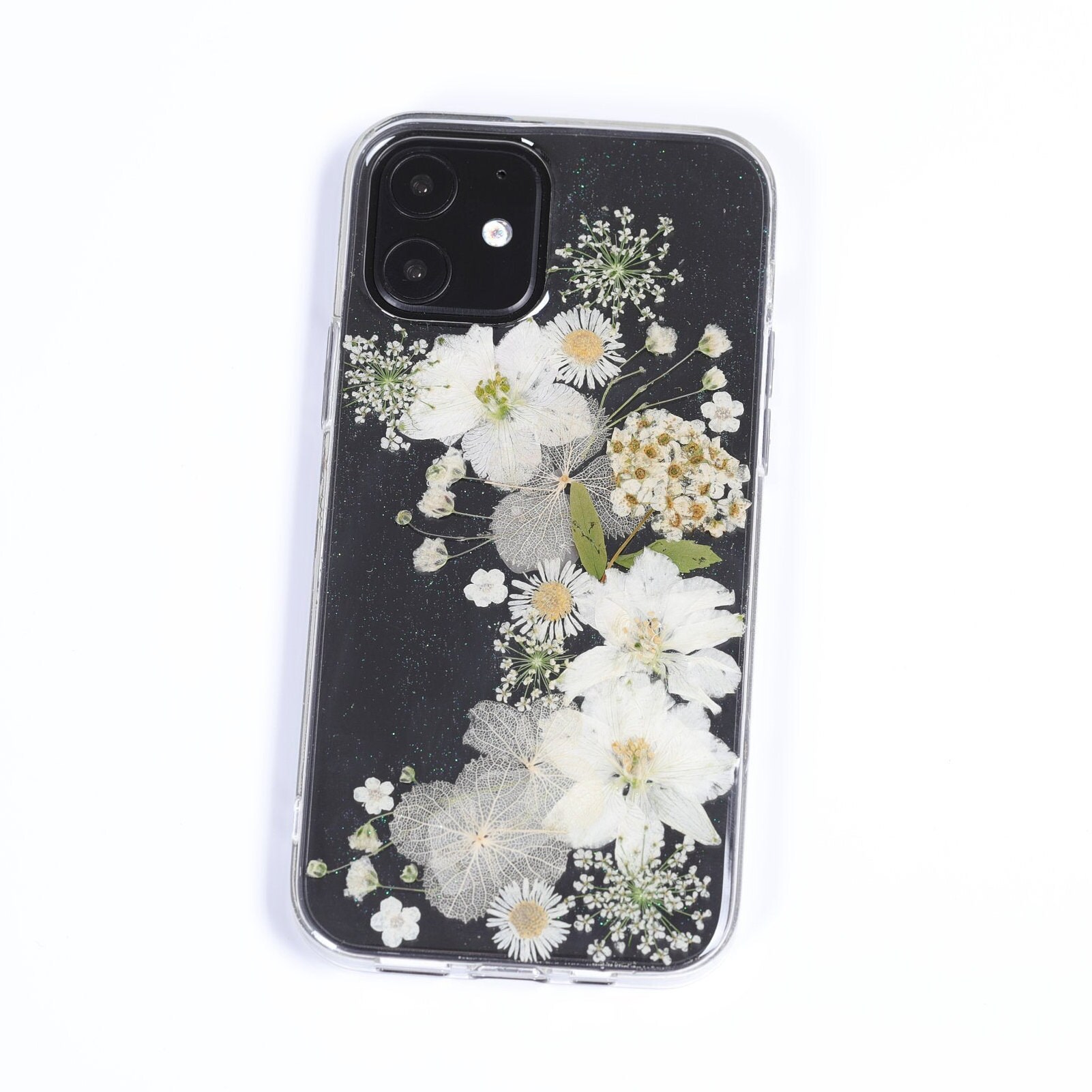 Handmade real dried pressed flower phone case iphone se 7 8 Etsy