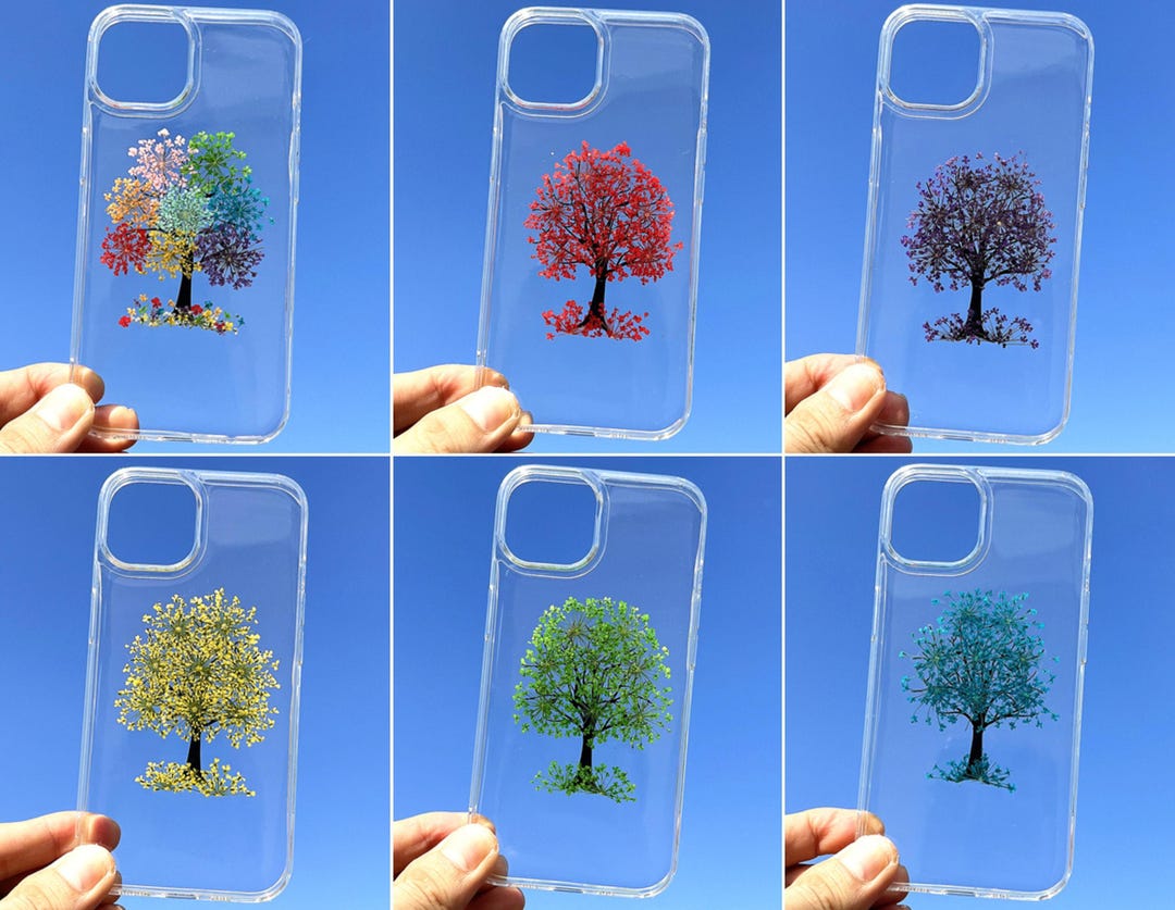 Pressed Dried Flower Tree Phone Case: Real Floral Design - Etsy