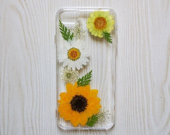 Handmade Pressed Flower phone case,dried flower case, iPhone 6 6s 7 8 Plus case,Samsung galaxy S7 S8 S9 note8 case,LG G7 case,iPhone x case