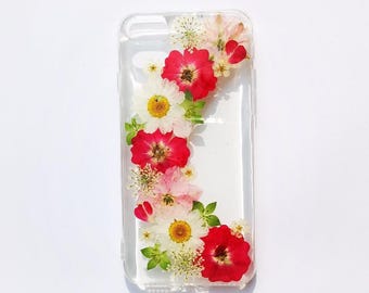 Dried pressed flower phone case, iphone 11 12 13 14 15 pro max se 7 8 plus x xs xr case, samsung galaxy s20 s21 s22 s23 s24 ultra fe case