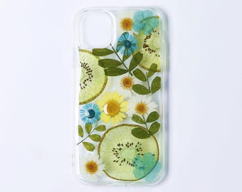 Pressed flower real dried fruit phone case, iphone se 8 plus x xr xs 11 12 13 14 15 pro max case, samsung galaxy s20 s21 fe s22 s23 s24 case
