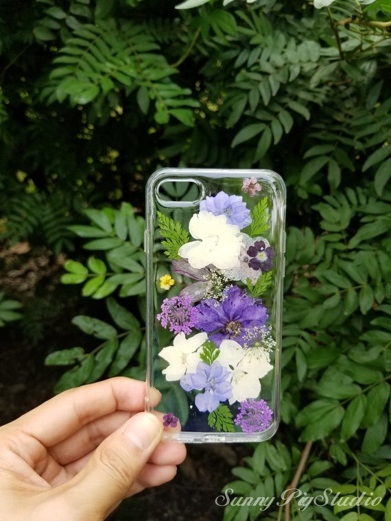 Pressed Flower Leaf Purple Clear Phone Case Iphone 12 Case Etsy Pressed Flower Leaf Purple Clear Phone Case Iphone 12 Case Etsy