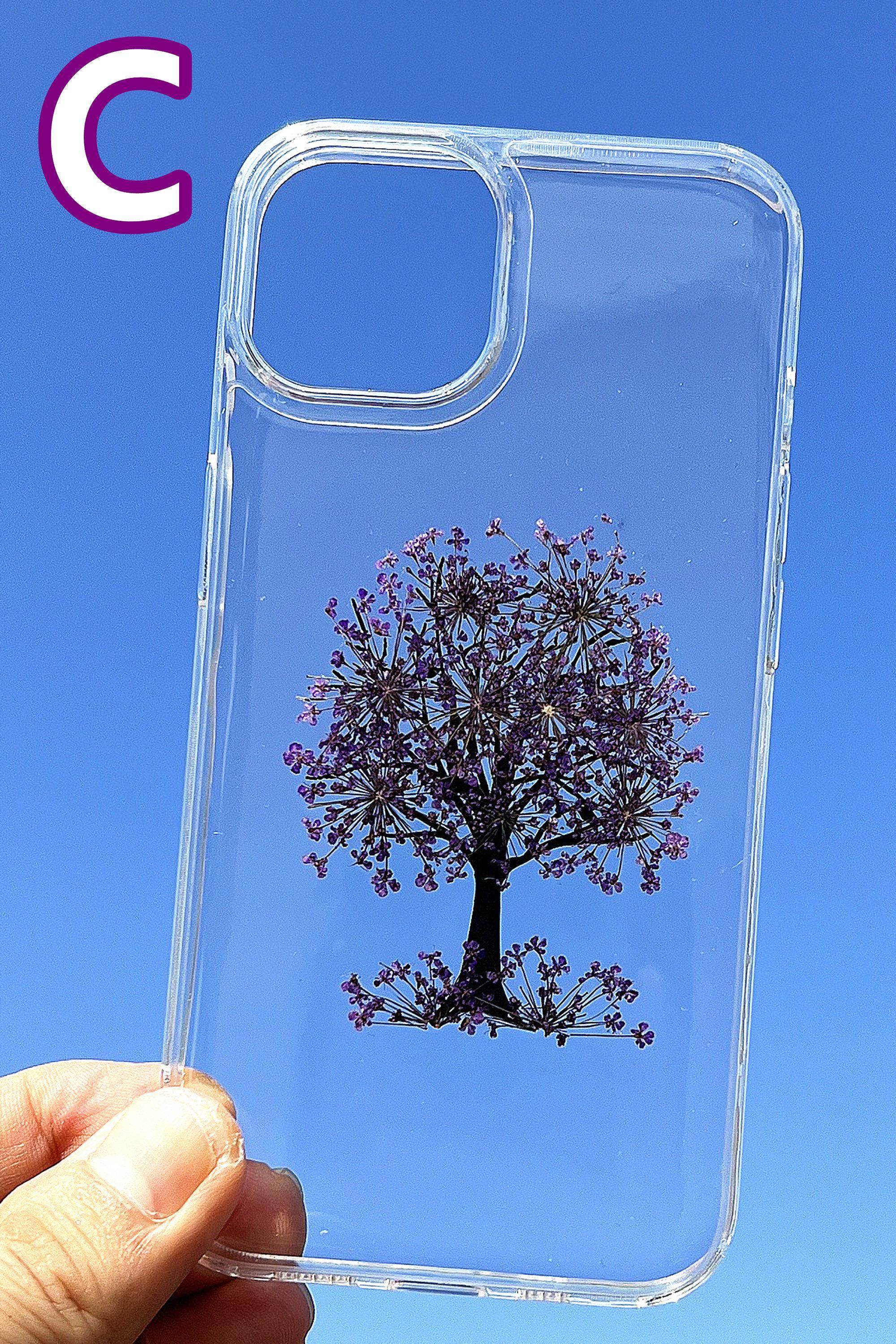 Pressed Dried Flower Tree Phone Case: Real Floral Design - Etsy